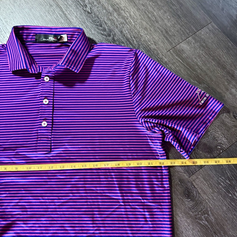 RLX Ralph Lauren Polo Shirt Mens Large Purple Performance Piedmont Driving Club - Picture 4 of 5